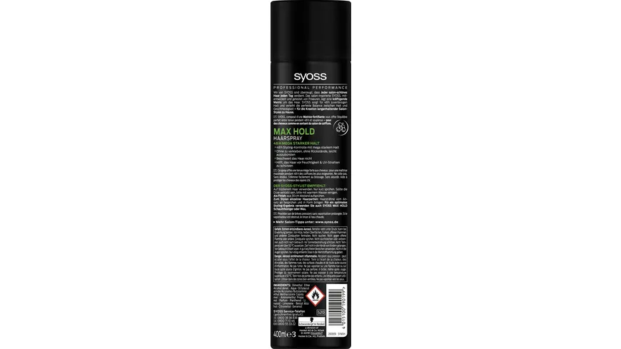 syoss Haarspray Max Hold Haltegrad 5 400 ml