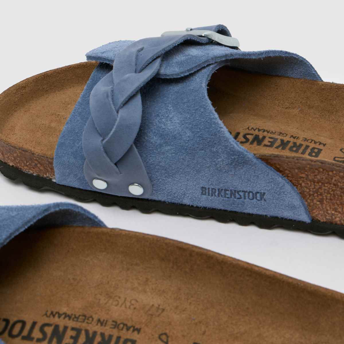 Pleteni sandali BIRKENSTOCK Oita v svetlo modri barvi