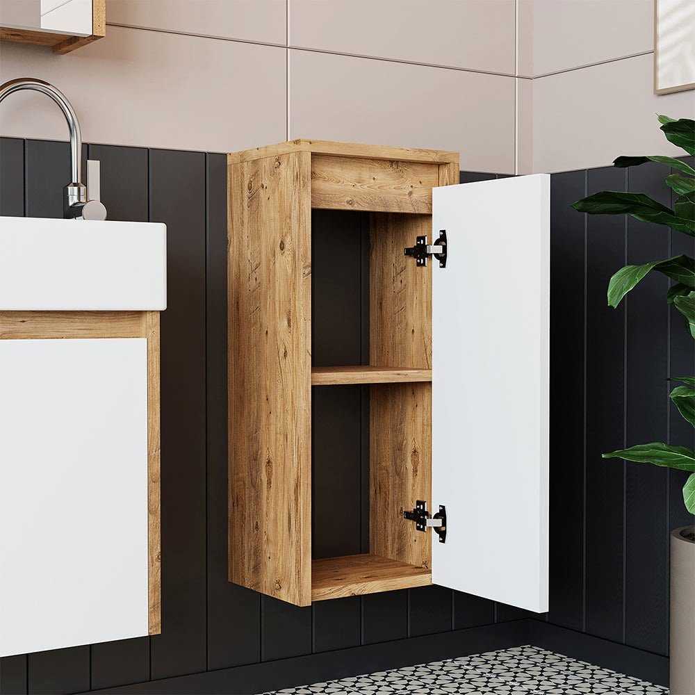 Roomart Badmöbel-Set, (Roomart, Badezimmermöbel, Seitenschrank, Badregal, in 4 Farben)