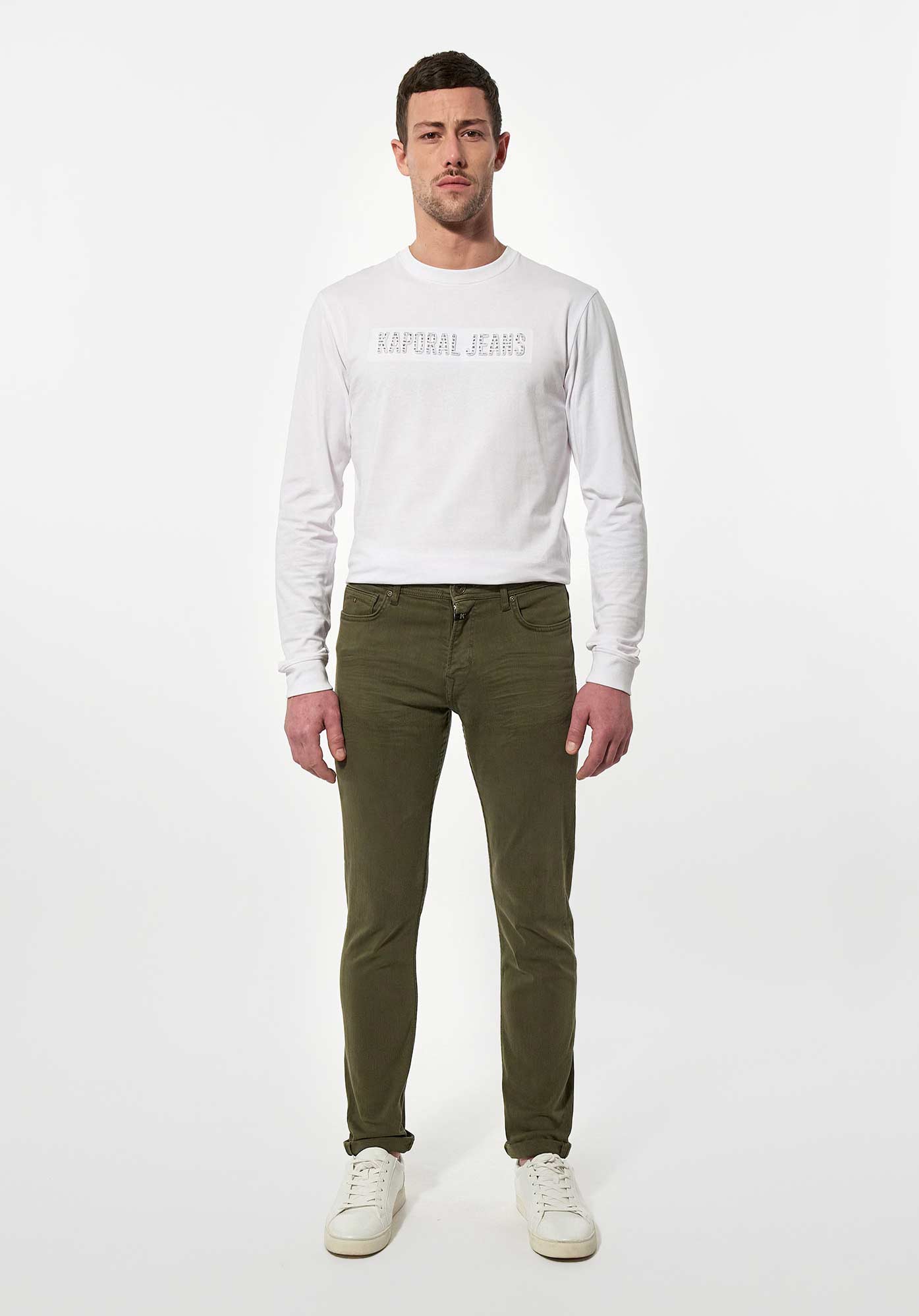 DAXKO  Jean slim kaki Homme