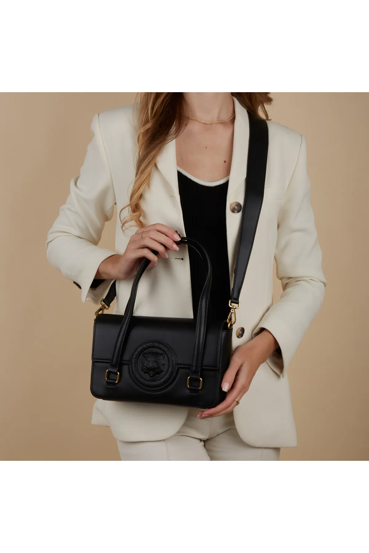 Just Cavalli  Tiger Damen Schultertasche Schwarz 75ra4be1-zs749-899