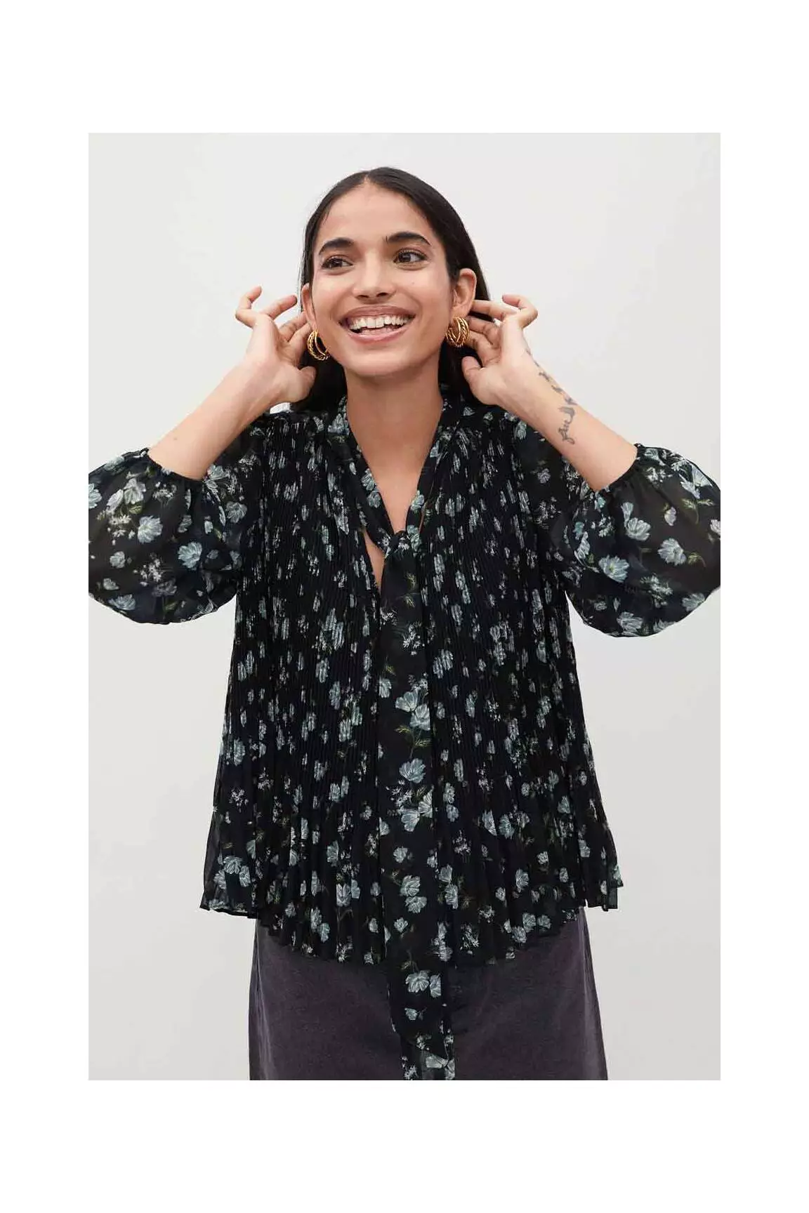 Mango Blouses Femme couleur bleu