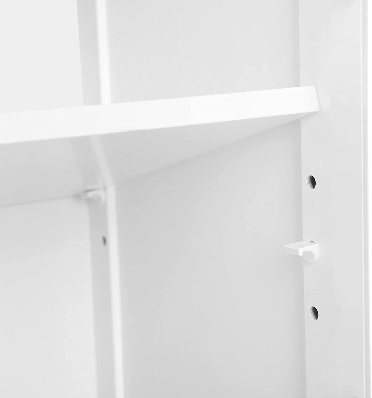 Vasagle Badezimmerschrank, Aufbewahrungsregal, mit 2 Türen, weiß