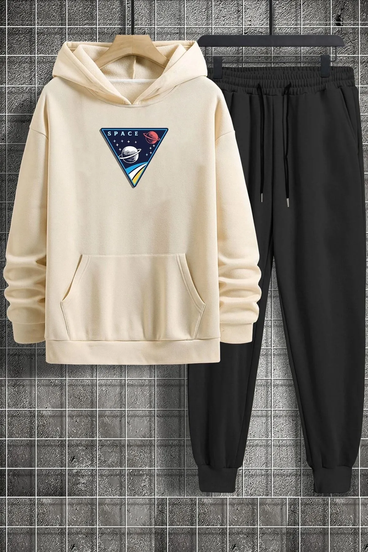 uyguntarz  Unisex-Trainingsanzug-Set mit Weltraum-Aufdruck