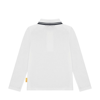 Poloshirt langarm, weiß für Jungs