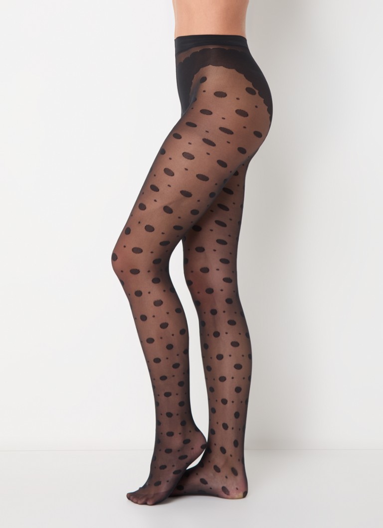 Falke Snow Dot zeķubikses, 25 denjē, melnā krāsā