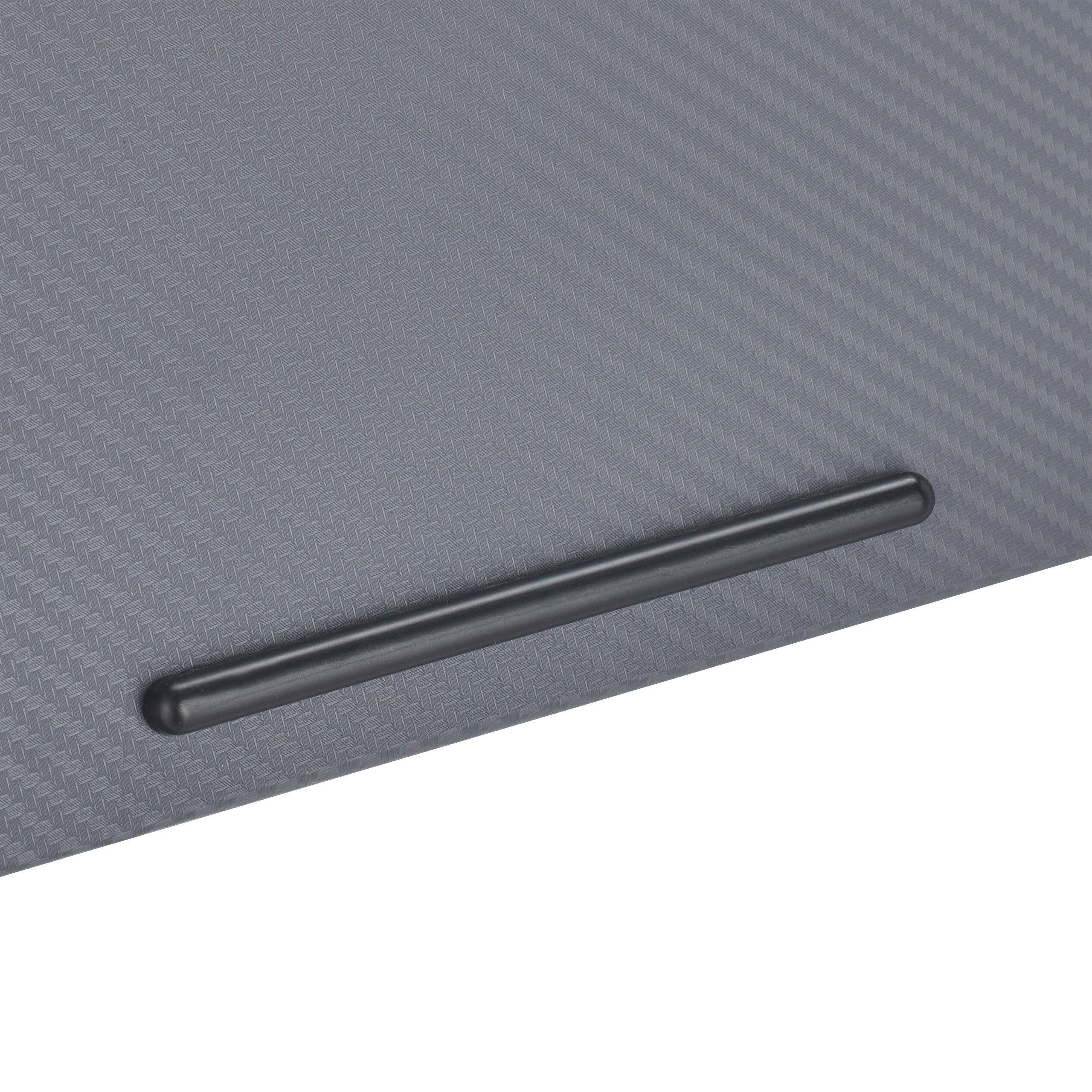 relaxdays Laptop Tablett Graues Laptopkissen mit Mauspad, Faserplatte