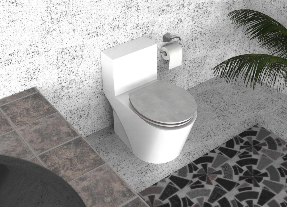 K&H Sanitary Duschwell MDF WC-Sitz Melamine - Granitgrau