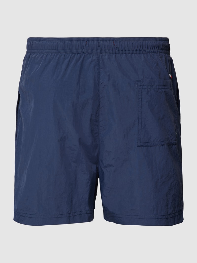 Badehose mit Label-Detail in dunkelblau
