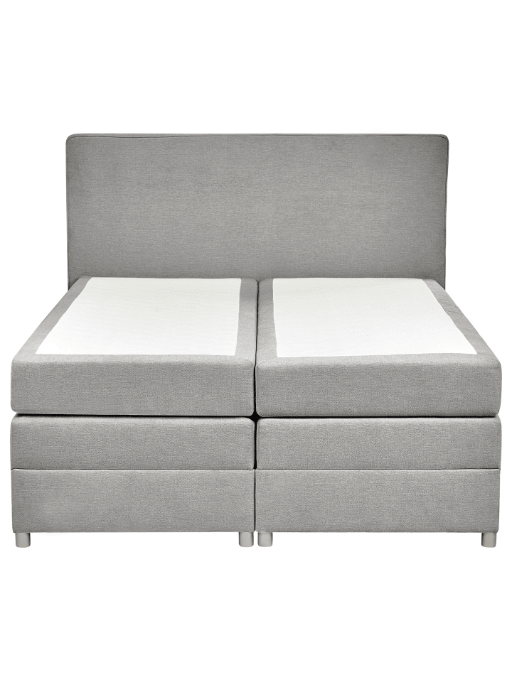 Beliani Boxspring Bett MINISTER in Grau/Silber - (W) 168 x (H) 115 x (L) 209 cm günstig kaufen onesize