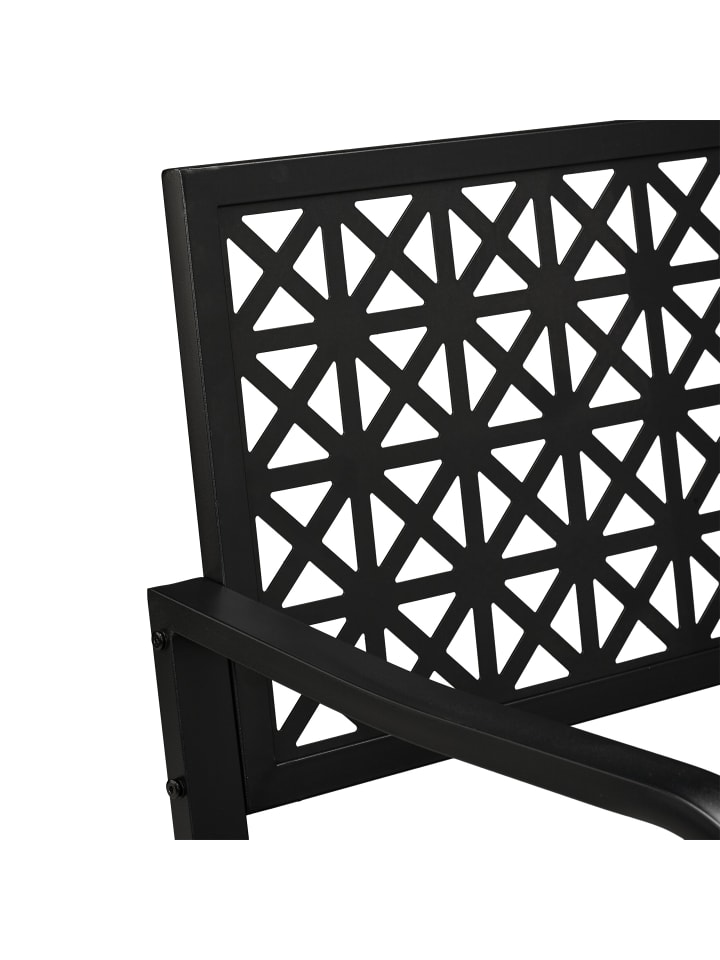 relaxdays Gartenbank in Schwarz - (B)127 x (H)85 x (T)62 cm günstig kaufen onesize