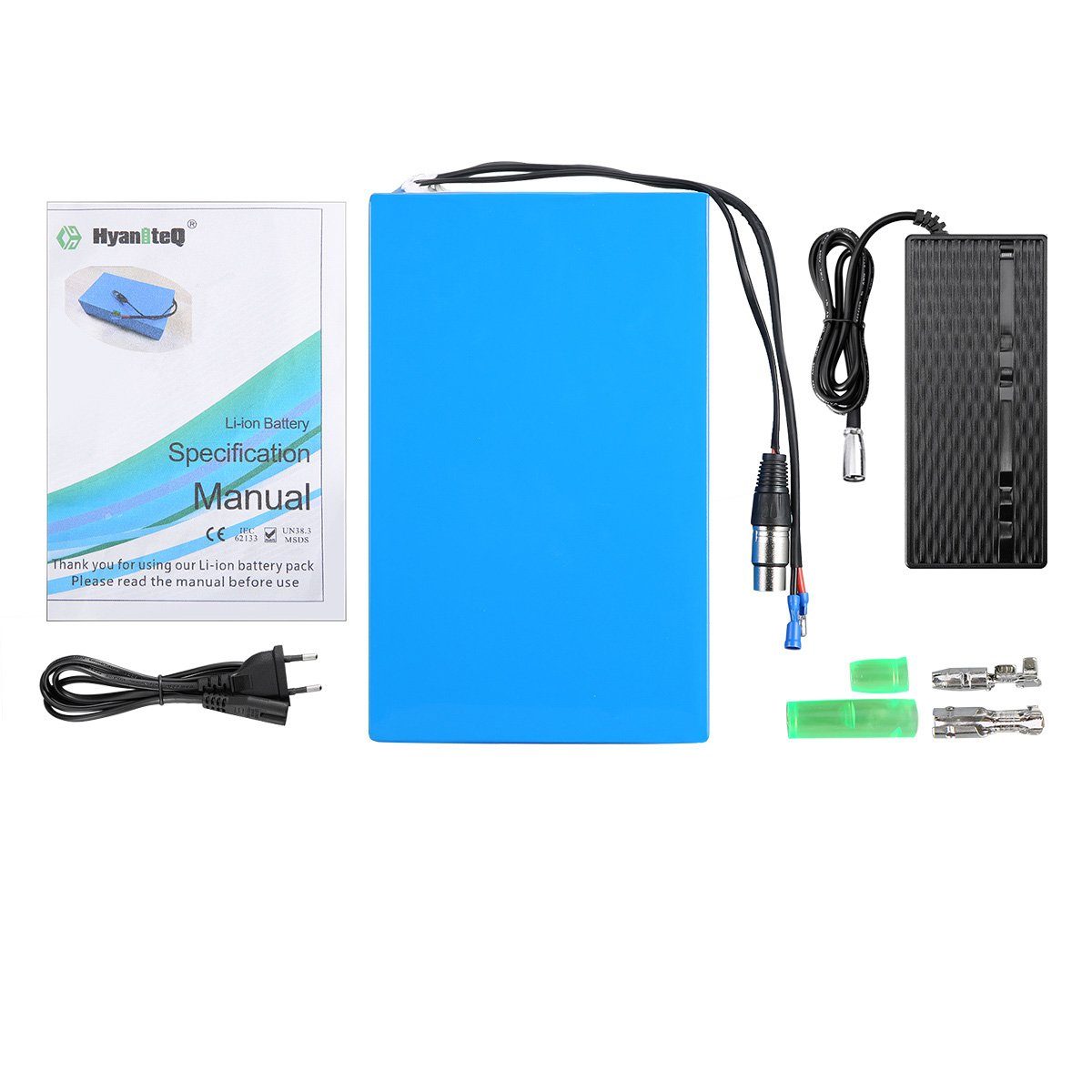Fangqi 36V 20AH( 720Wh) Universal Li-ion E-Bike Akku für 200-800W mit Ladegerät E-Bike Akku, Batteriegröße:210×160×70mm