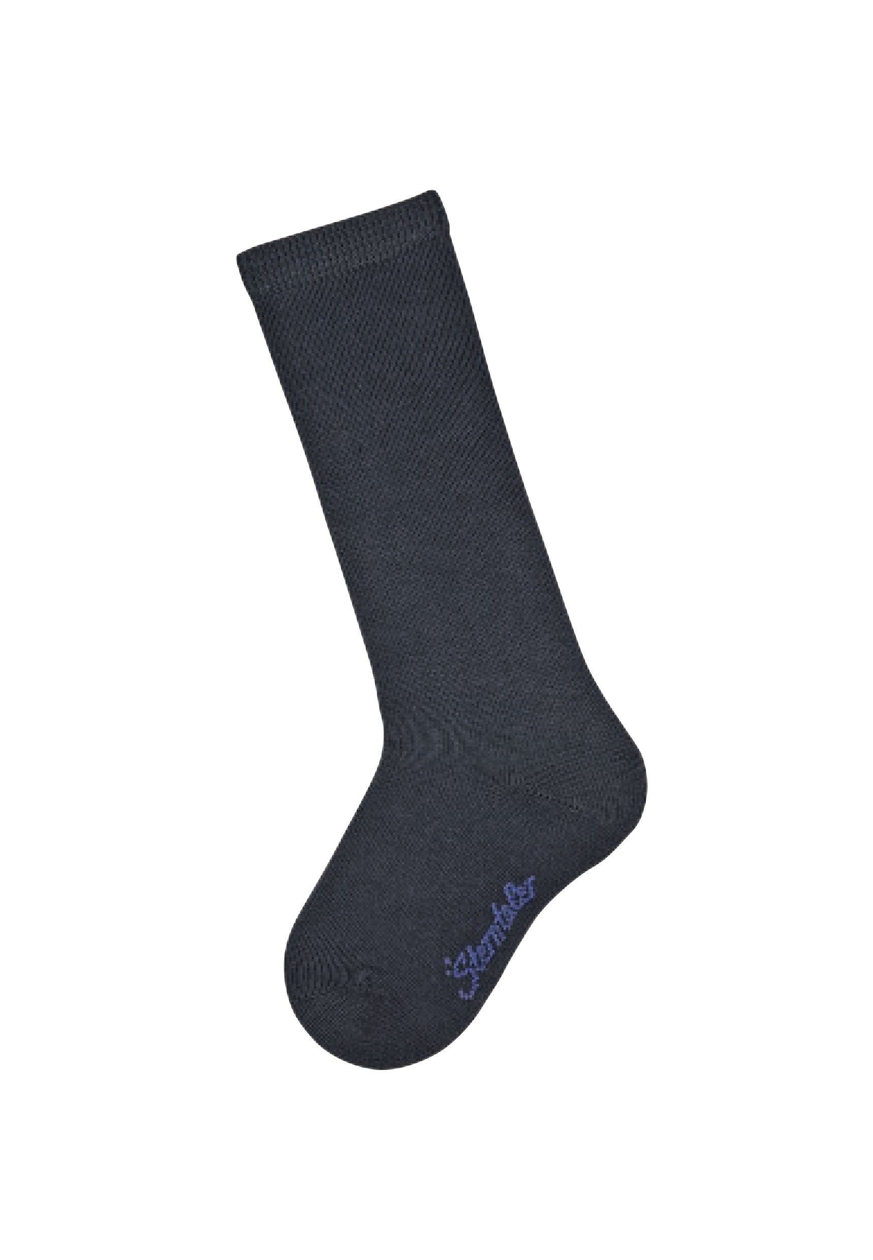 Sterntaler® Kniestrümpfe Kniestrümpfe Ringel, 3er-Pack (3-Paar) Hohe Socken - Strümpfe, Kniestrümpfe 3er-Pack Ringel, Kinderkniestrümpfe gestreift mit Ringel und Stern Motiven, Weiche Kinder Kniesocken mit hohem Baumwollanteil, Blau oder Anthrazit -