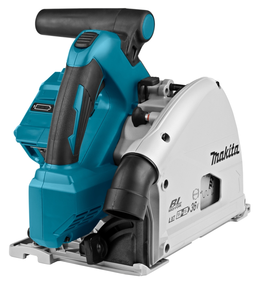 Makita DSP600ZJ2 Batteridrevet dykksag 2 x 18V uten batterier og lader + 1500mm føringsskinne + veske