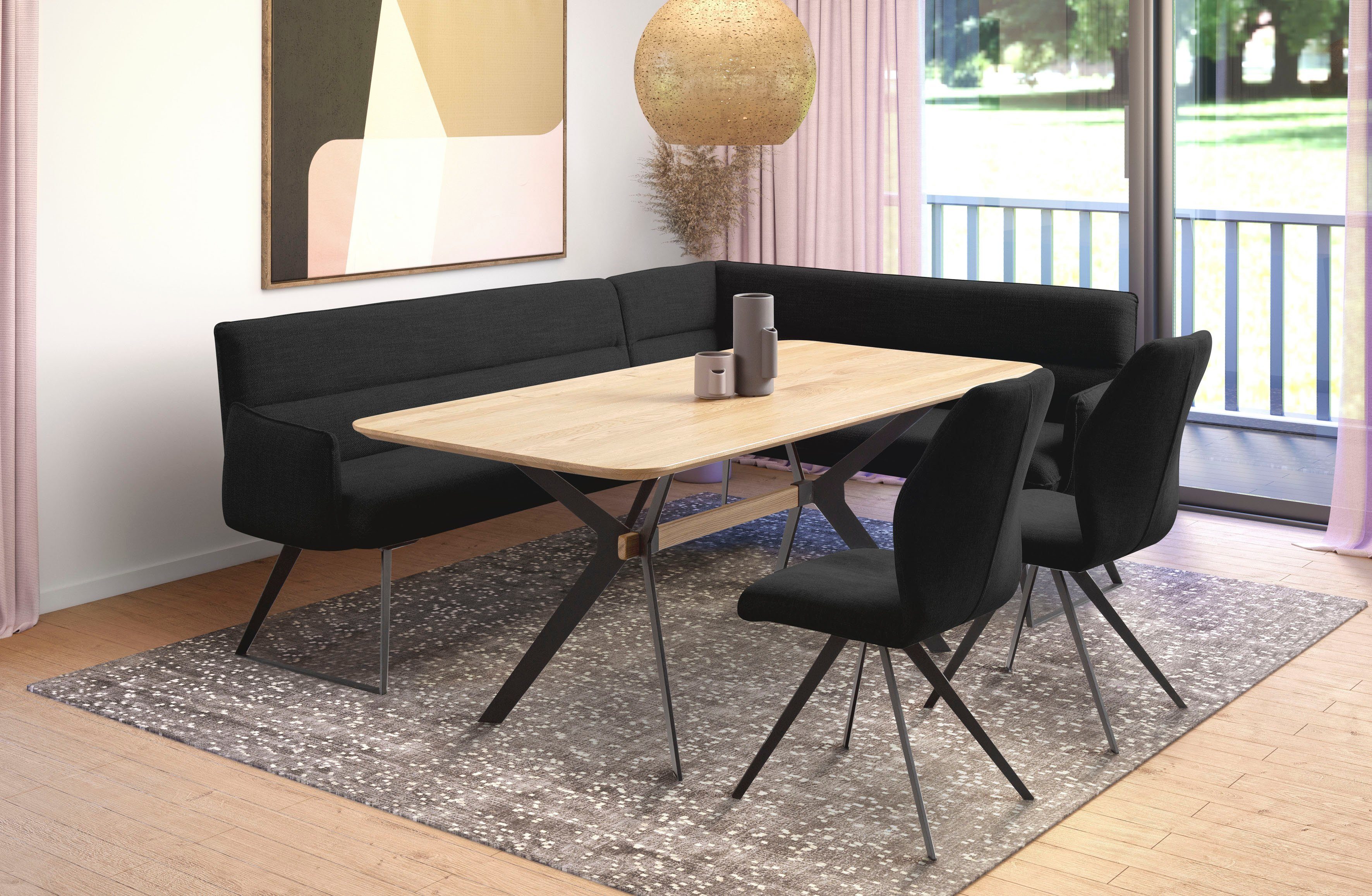 Home affaire Eckbankgruppe Preston, (4-tlg), Moderne und bequeme Eckbankgruppe