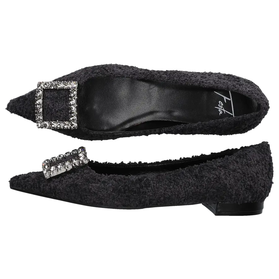 Roberto Festa - Ballerinas AMAIA Tweed - schwarz