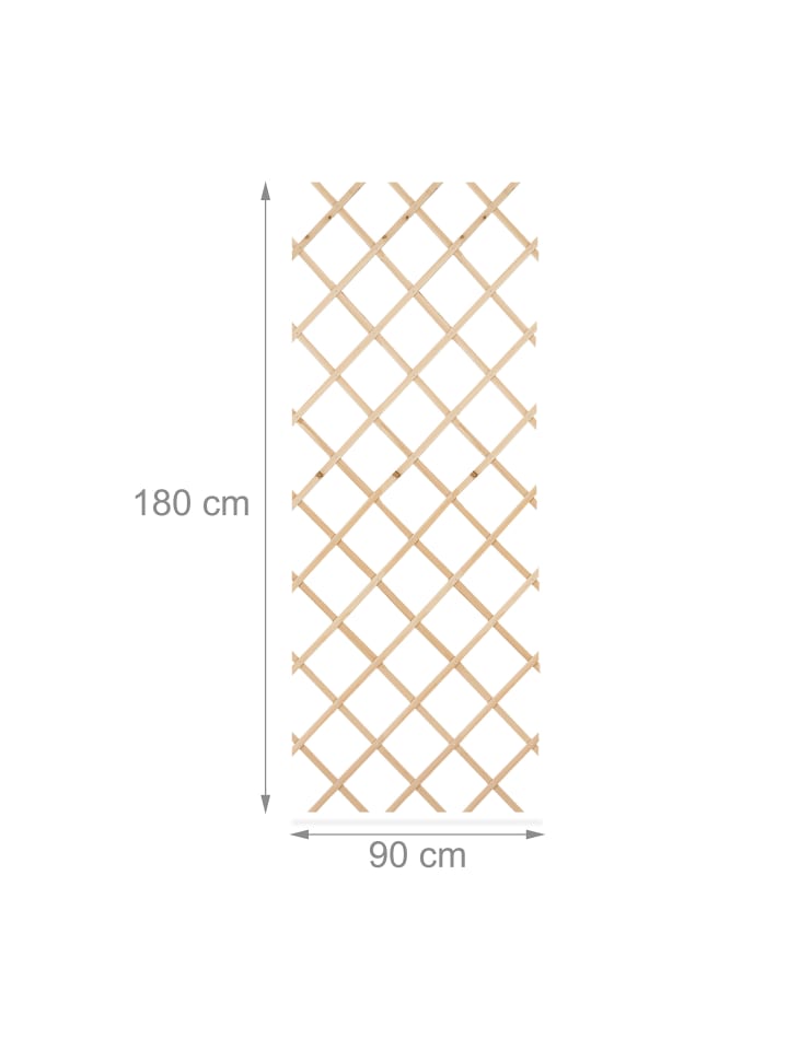 relaxdays 3 x Rankgitter in Natur - (B)90 x (H)180 cm günstig kaufen onesize