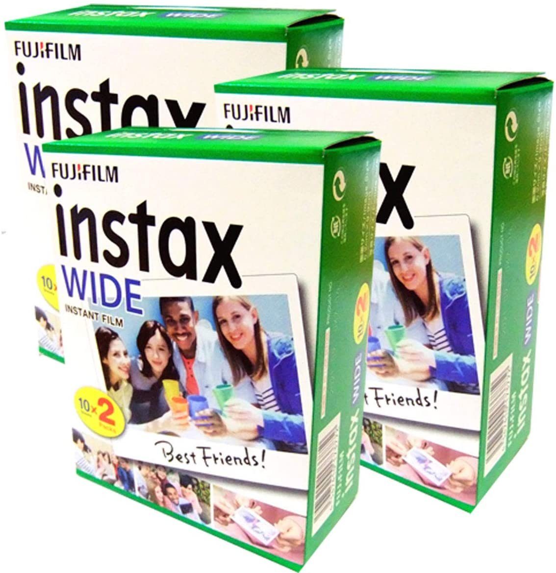 FUJIFILM 3x Fuji Instax Wide Film Doppelpack für Sofortbildkamera