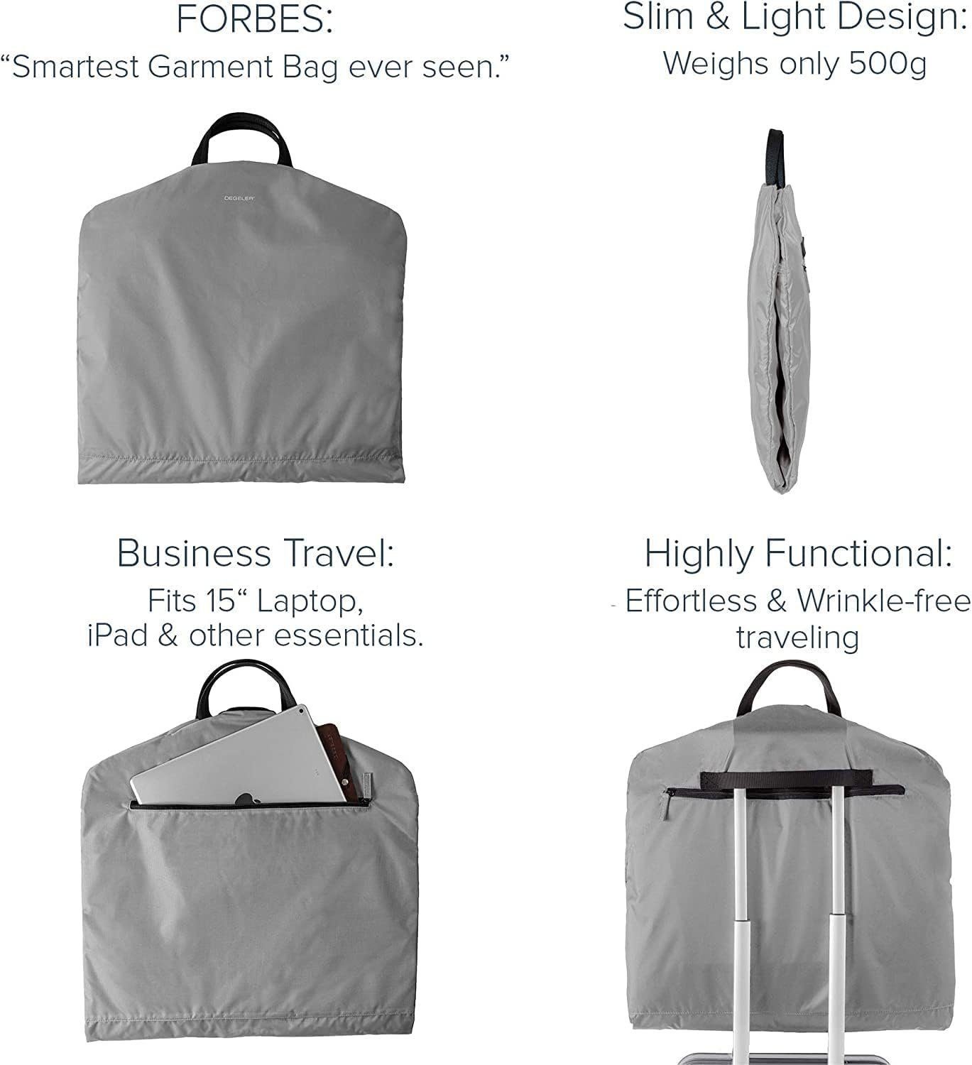 DEGELER Kleidersack SkyHanger (Anzugtasche, Reisetasche, 52 x 54 cm) Wasserdicht, Atmungsaktiv, Made in Germany, versch. Farben