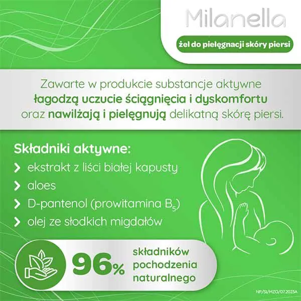 „Milanella“ krūtų odos priežiūros gelis