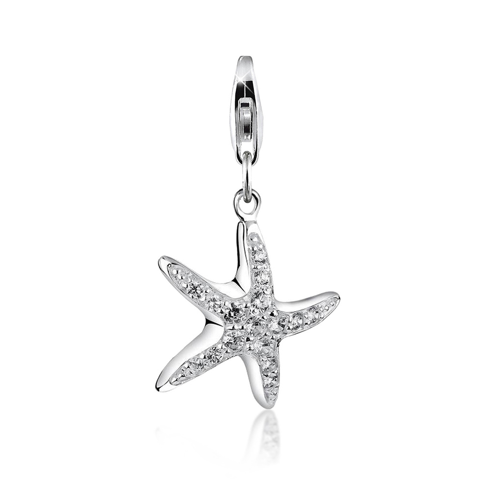 Nenalina Nenalina Amulette Femmes Charm pendentif étoile de mer avec cristaux de zirconium Pendentif
