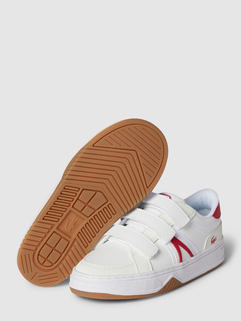 Sneaker mit Kontrastbesatz in weiß