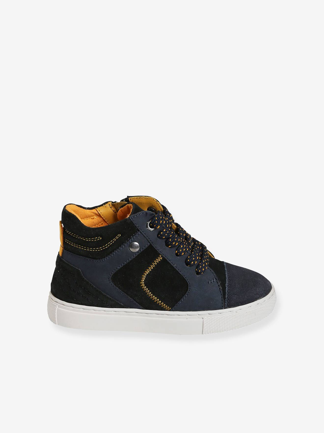 Vertbaudet Jungen High-Sneakers mit Reißverschluss - marine