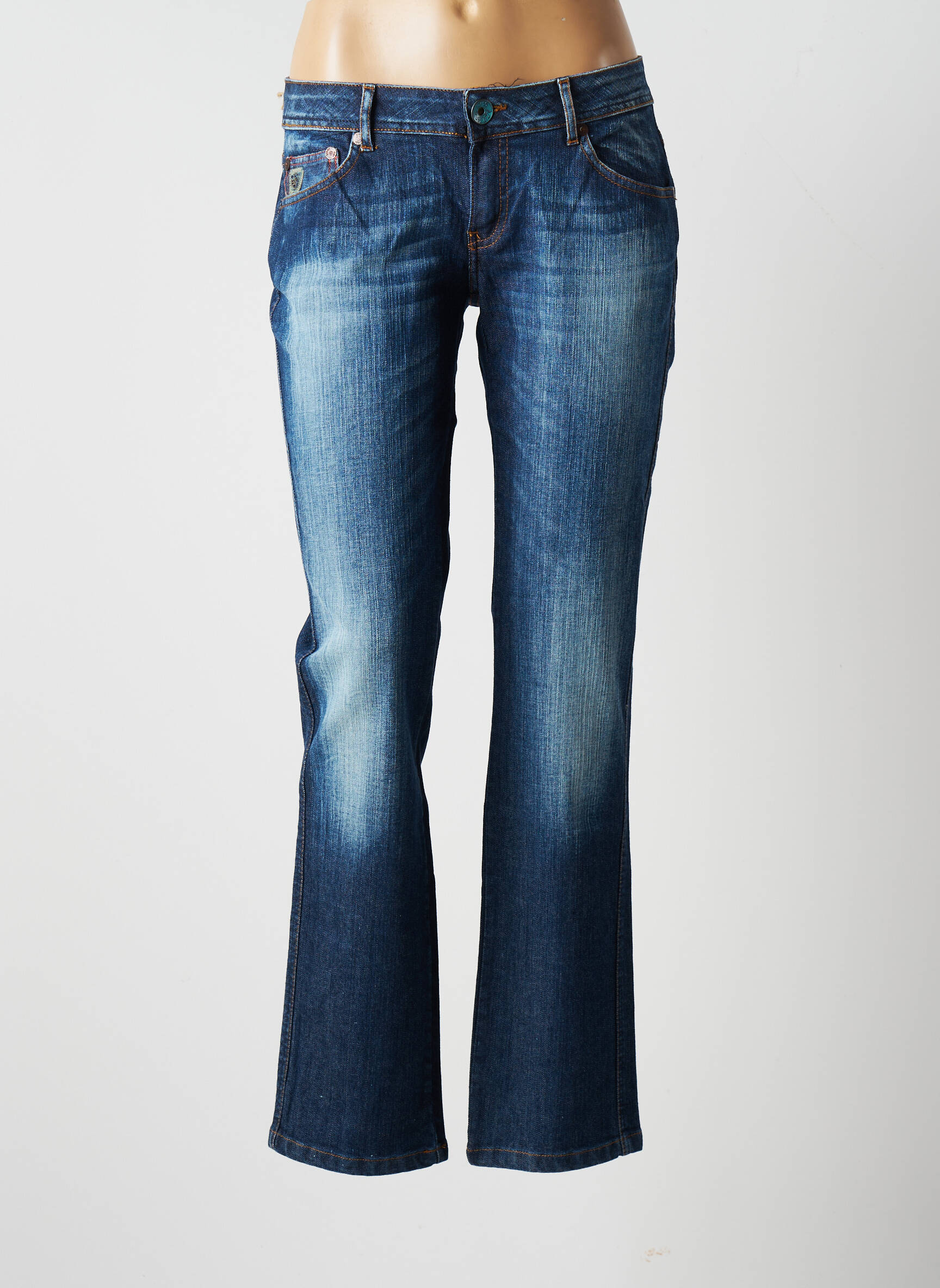 Lois Jeans Coupe Droite Femme couleur bleu