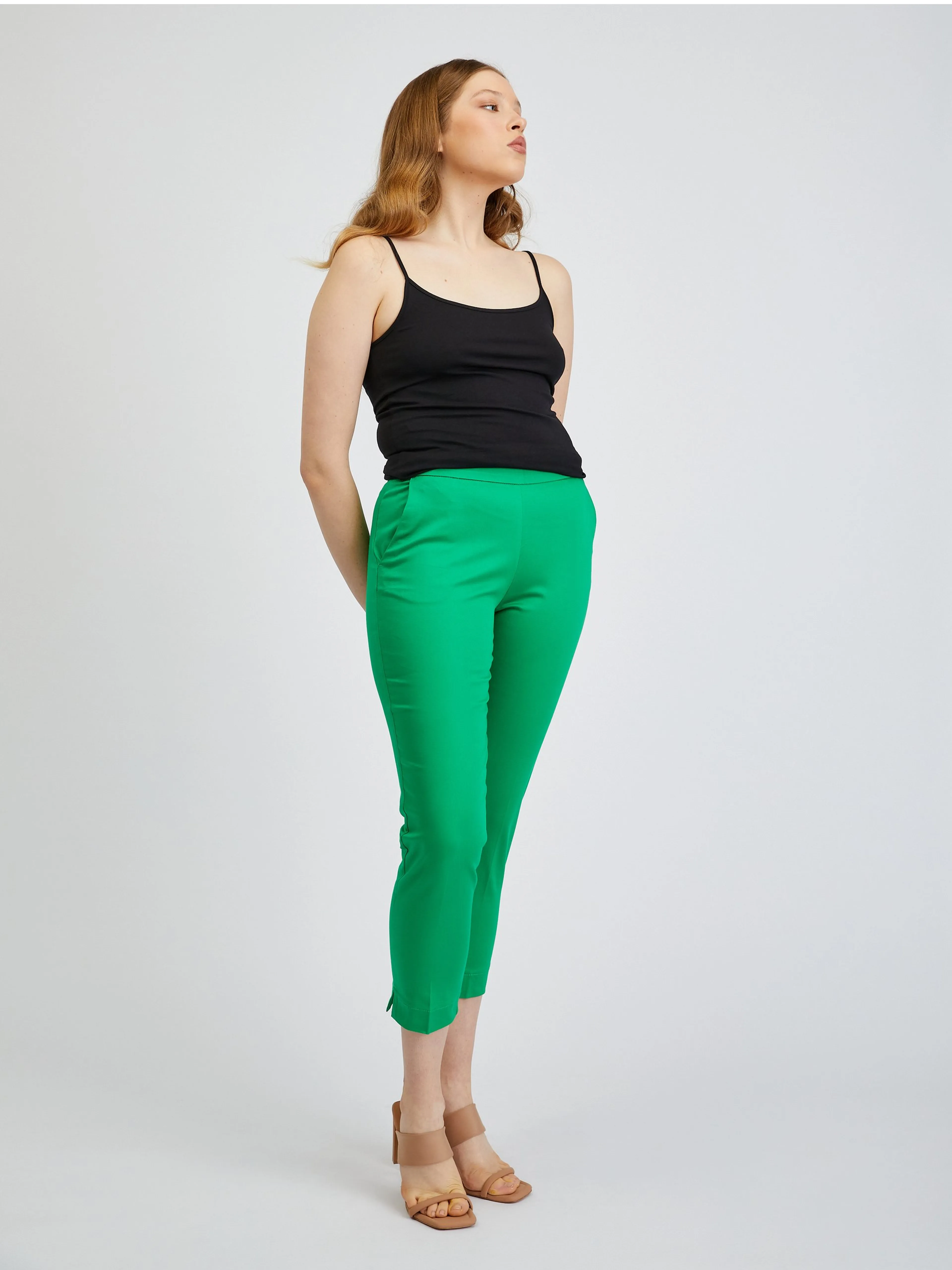 Grüne Damen-Cropped-Hose ORSAY