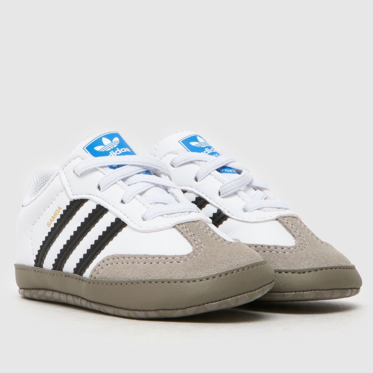 adidas vita och svarta Samba Babysneakers