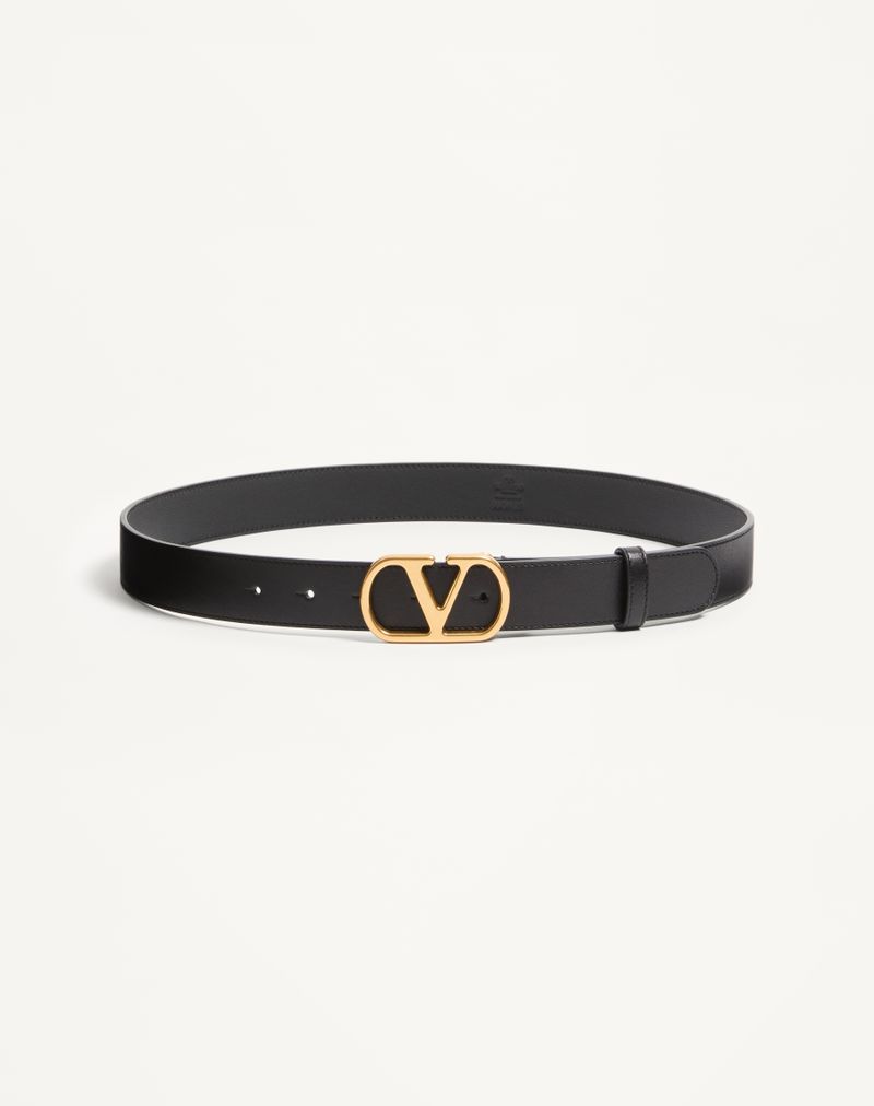 VLogo Signature Bælte i skinnende kalveskind 30 mm