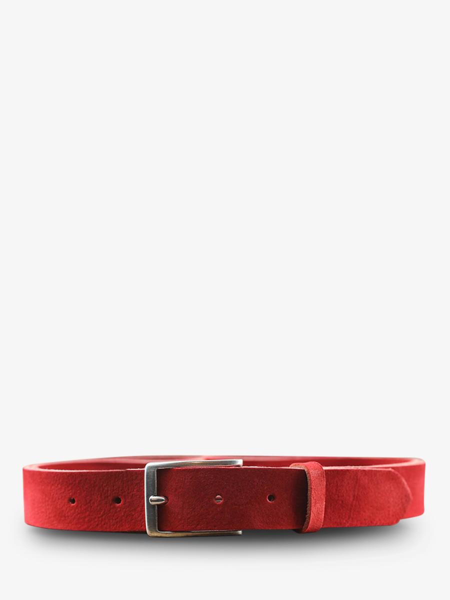 LaCeinture Magnifique Nubuck - 30mm - Rouge Carmin