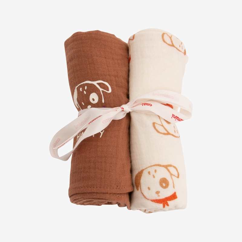 Langes bébé chiens blanc Catimini