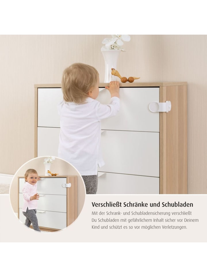Reer [Vorteilspack] Schrank- und Schubladensicherung in Weiß ab 0 Monate günstig kaufen onesize