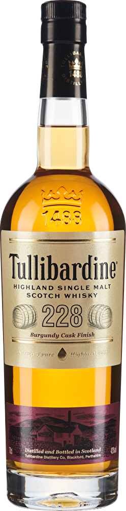 Tullibardine Scotch Whisky Single Malt 228 Burgundy Finish 0,7 Liter im Geschenkkarton