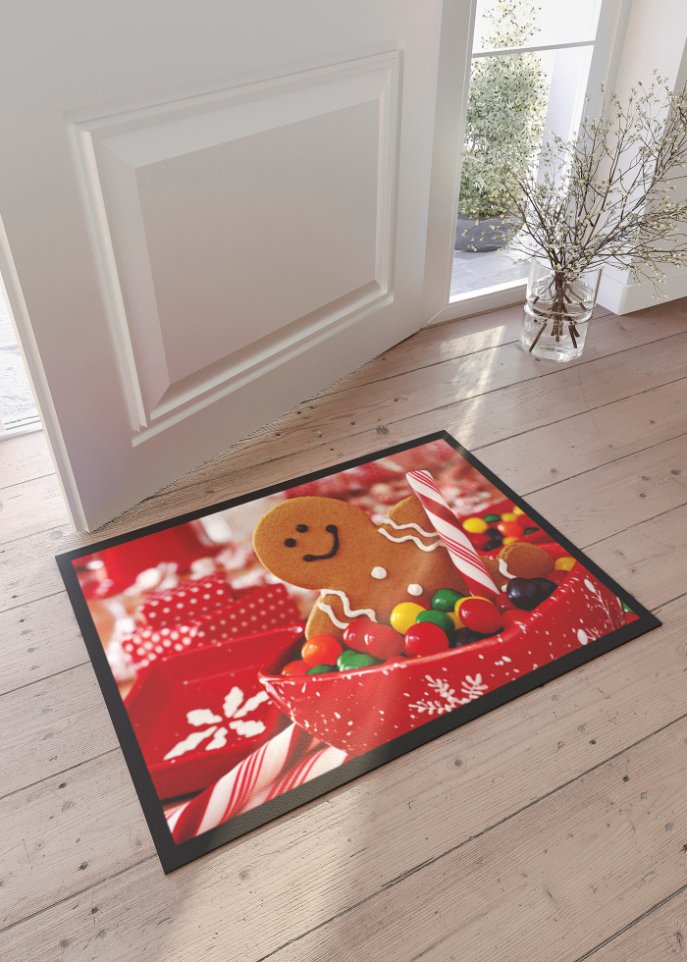 Fußmatte mit Lebkuchen- Motiv