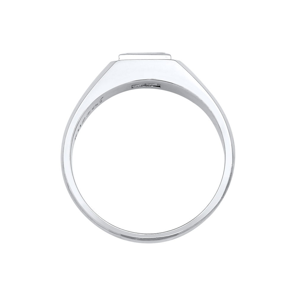 KUZZOI KUZZOI Bague Hommes Simple Elégant avec topaze en argent sterling 925 Bague