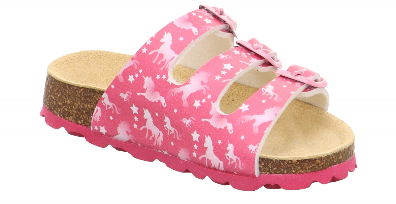 FUSSBETTPANTOFFEL - PinkPantoffel mit Schnalle