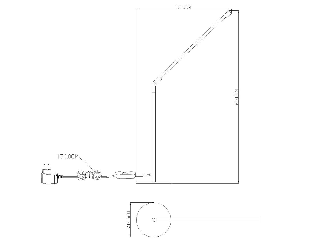 Globo Lighting - ITANOS - Tischleuchte Metall Nickel matt, LED