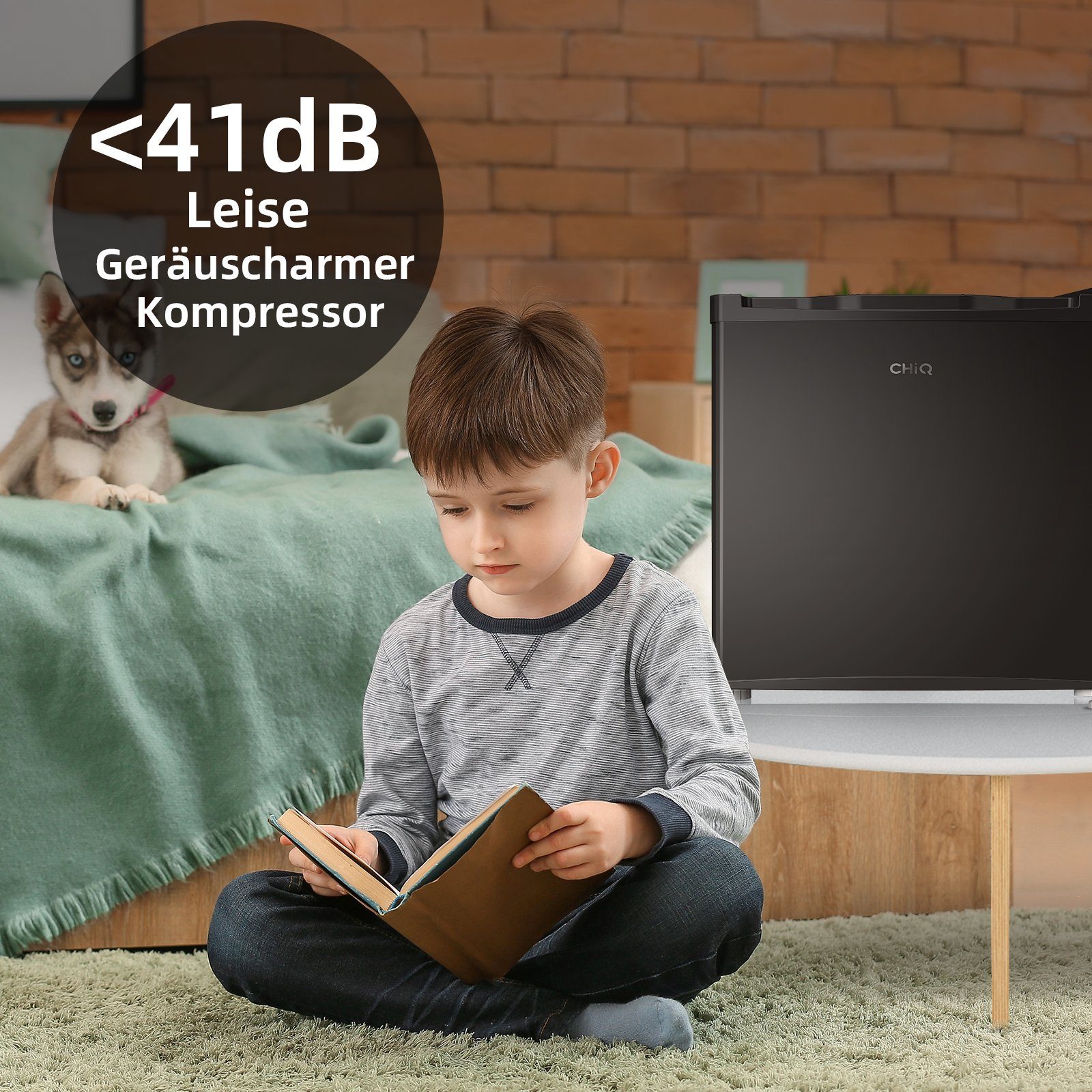 CHiQ Gefrierschrank CSD31D4E, 44.7 cm hoch, 47.4 cm breit, 31L,Mini Bar,4-Sterne-Gefrier,12 Jahre Garantie auf den Kompressor