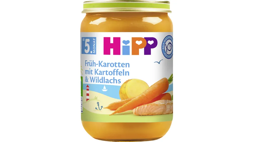 HiPP Menüs: Früh-Karotten mit Kartoffeln und Wildlachs 190 g 190 g