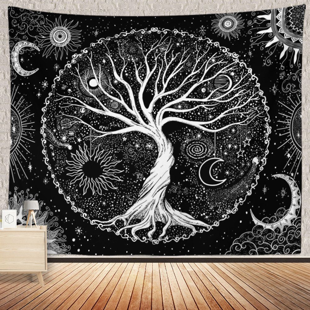 Wandteppich Tapisserie Schwarz Wandbehang Wandtuch Wanddeko Wandteppich, Questive