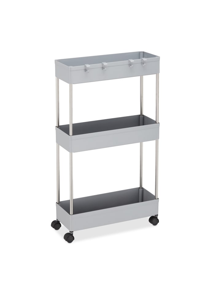 relaxdays Nischenwagen in Grau - (B)15,5 x (H)70 x (T)40,5 cm günstig kaufen onesize
