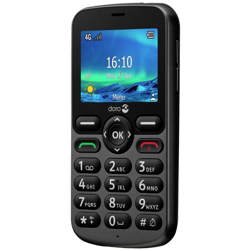 Doro doro 5860 Senioren-Handy mit Ladestation Graphit Seniorenhandy (2.4 Zoll, 2 MP Kamera)