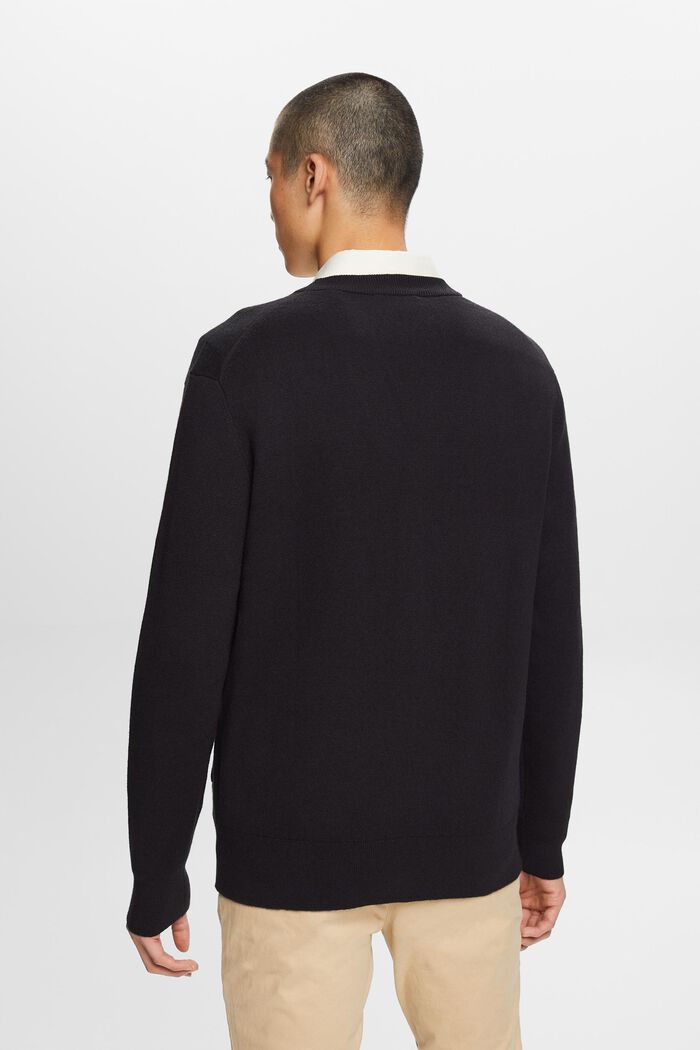 Wollmix-Cardigan mit V-Ausschnitt