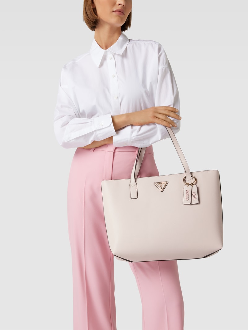 Shopper mit Label-Details Modell 'ECO ELEMENTS' in rosa