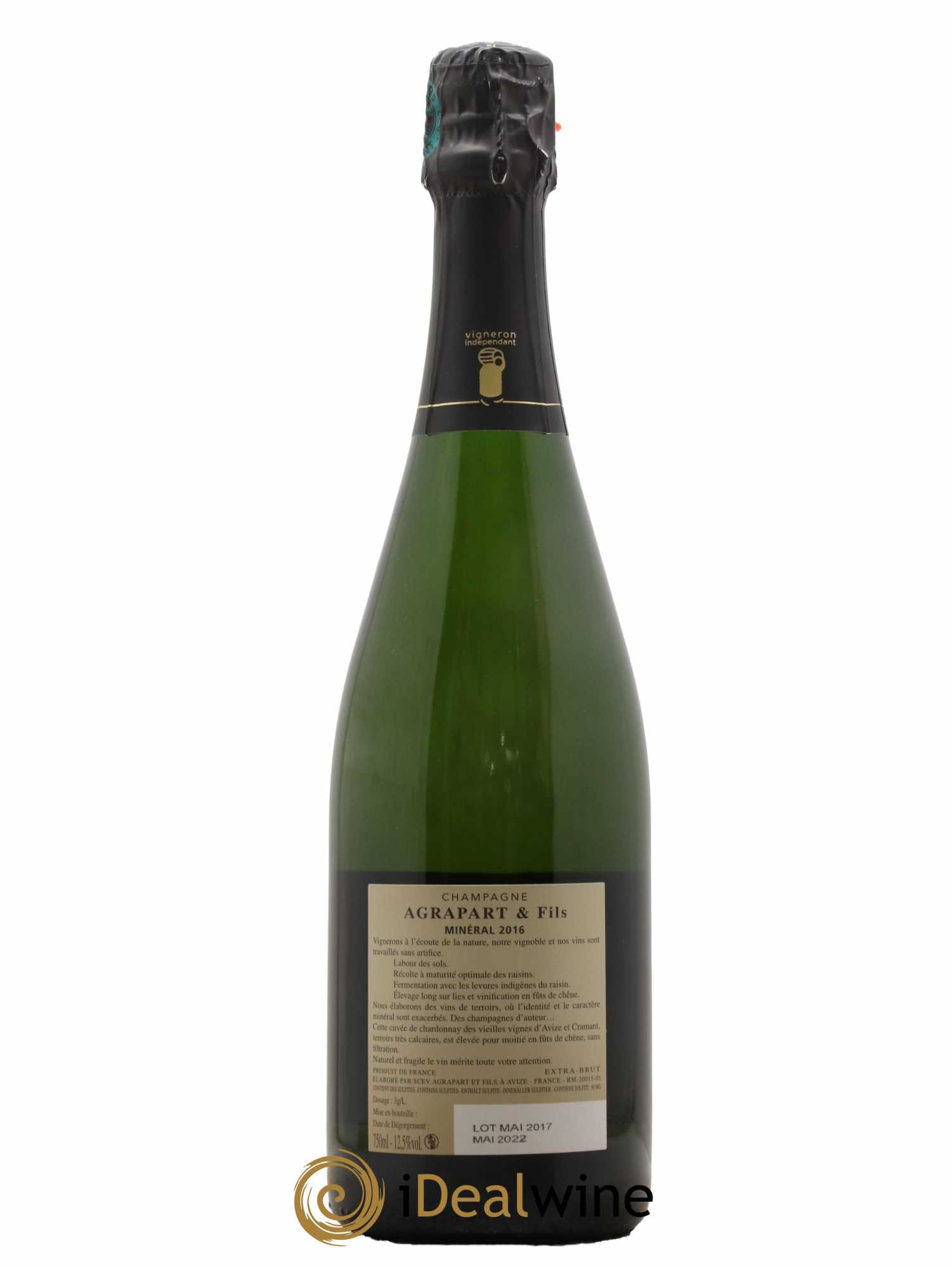 Minéral Extra Brut Blanc de blancs Agrapart & Fils  2016 - Lot de 1 Bouteille