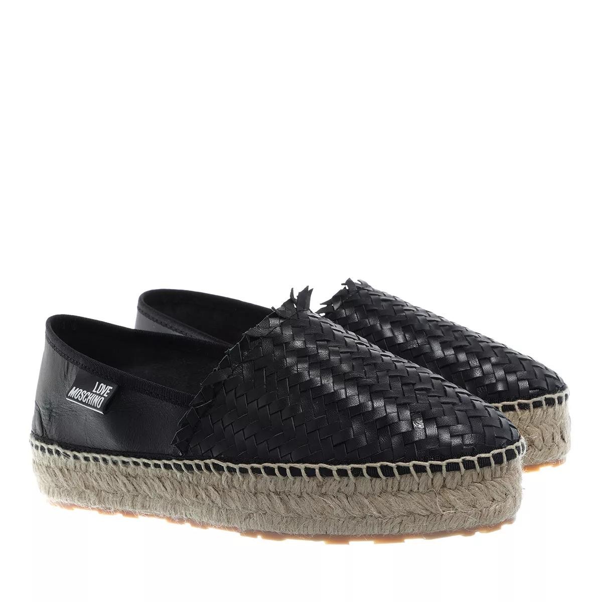 MOSCHINO Komfort Slipper schwarz Espadrille