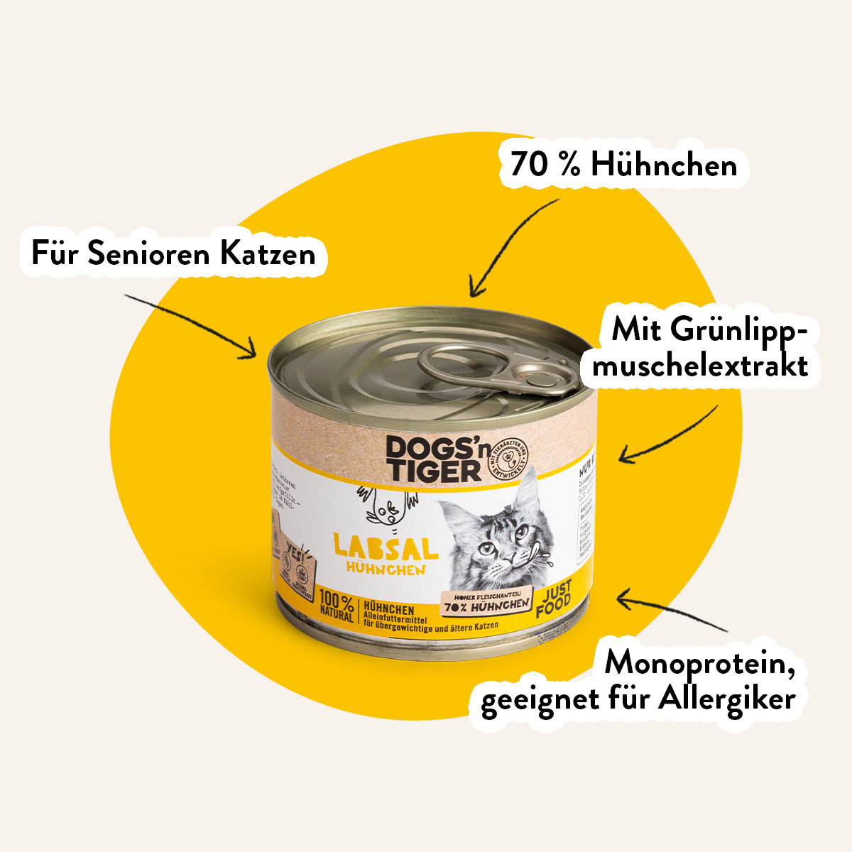 Dogs'n Tiger Labsal Senior Nassfutter Huhn kaufen bei ZooRoyal