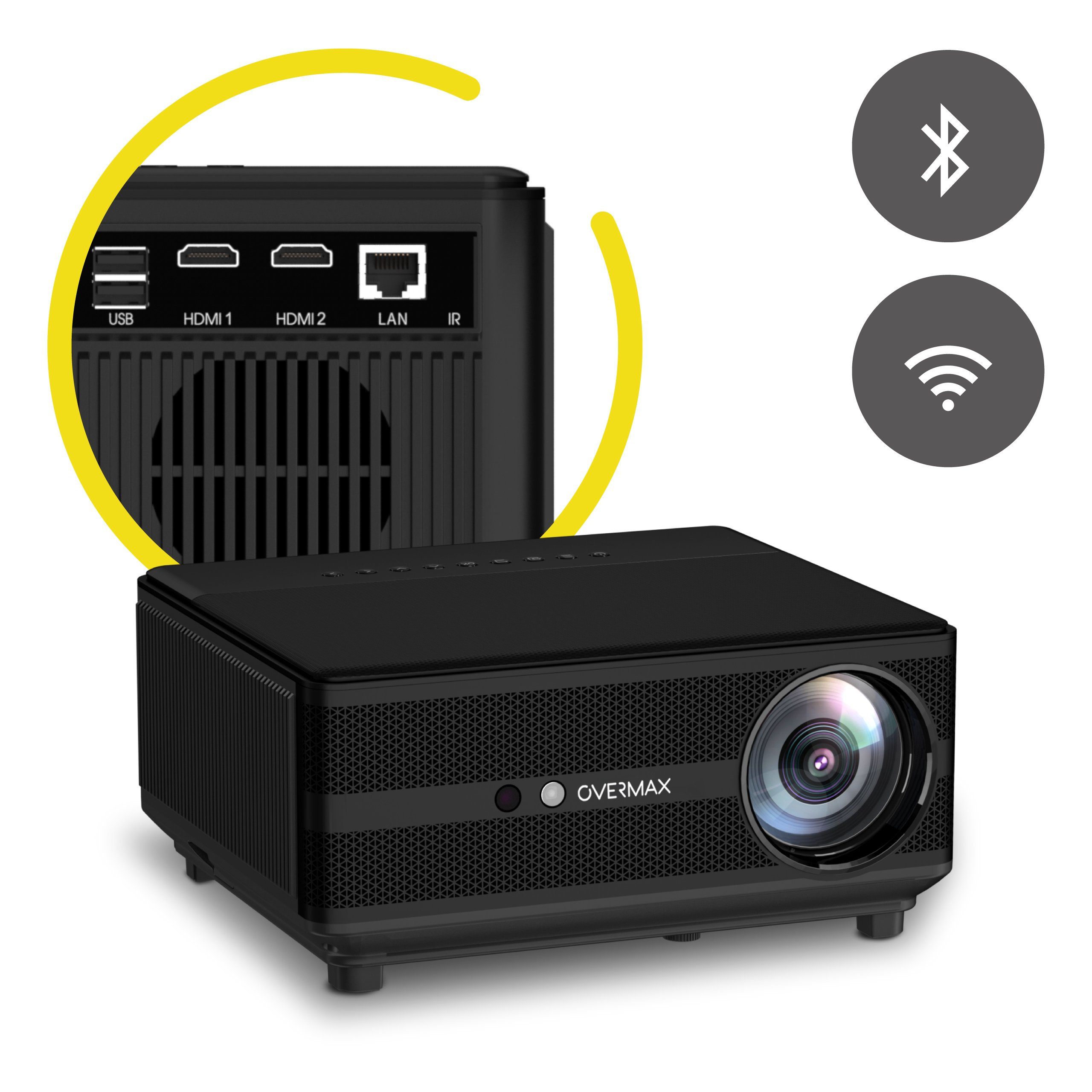 Overmax MULTIPIC 6.1 Beamer (7000 lm, 4500:1, 1920x1080 px, FullHD/Auto-Focus/Auto-Keystone/Dust Proof/40 – 150’’/50000h)